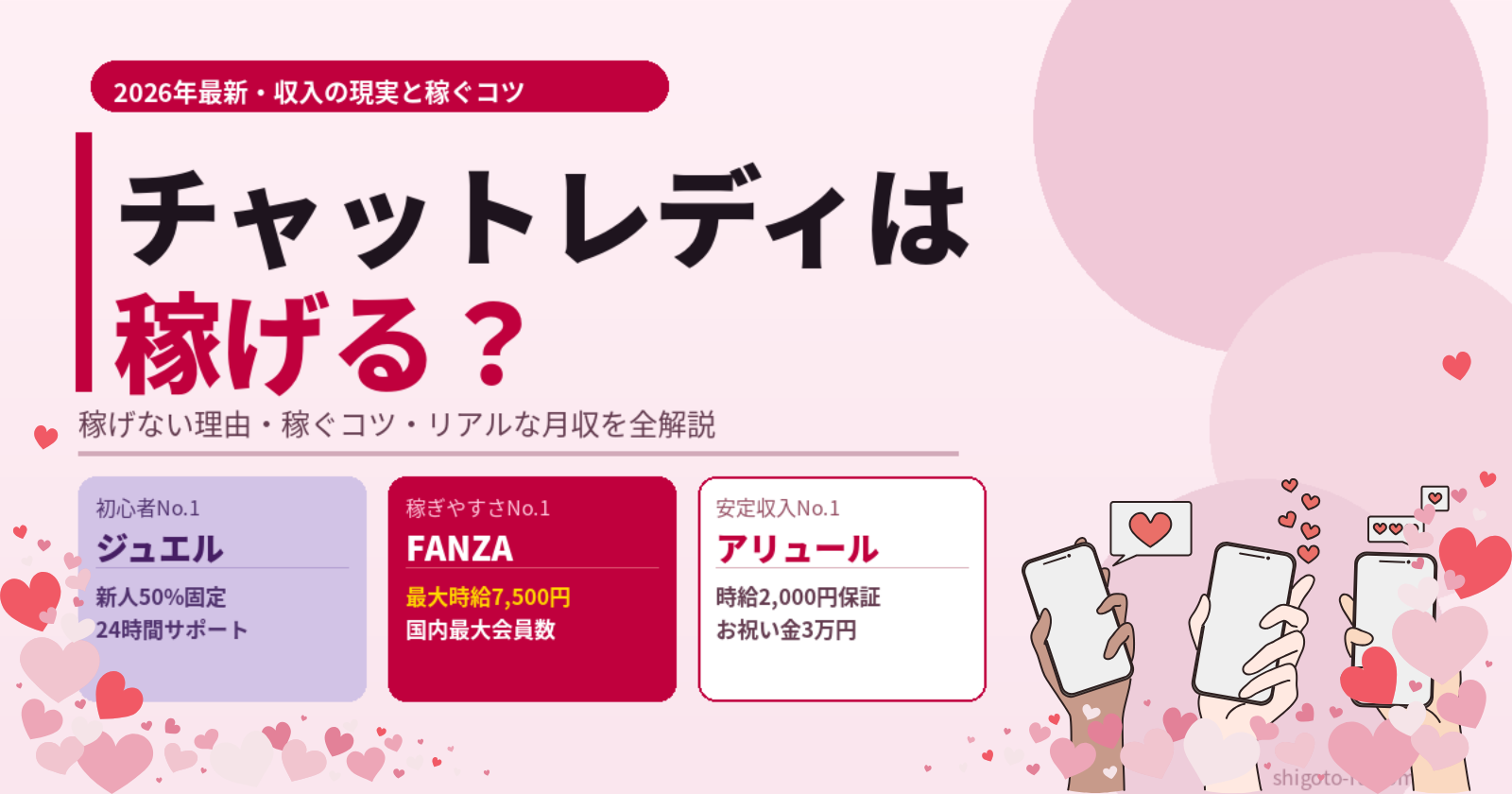 チャットレディは本当に稼げる？現実的な収入と稼げない理由・稼ぐコツを全解説【2026年】