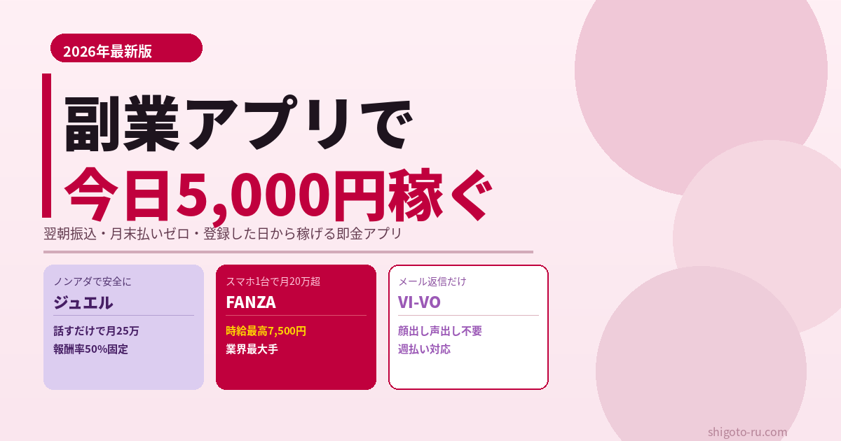 副業アプリ即金で稼ぐ厳選3社｜翌朝振込・月10万円超を実現【2026年最新】