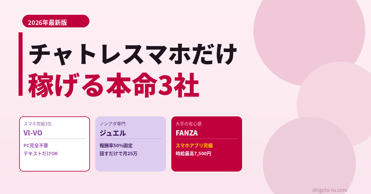 チャトレはスマホだけで稼げる｜PC不要・機材ゼロで月10万円稼ぐ完全ガイド