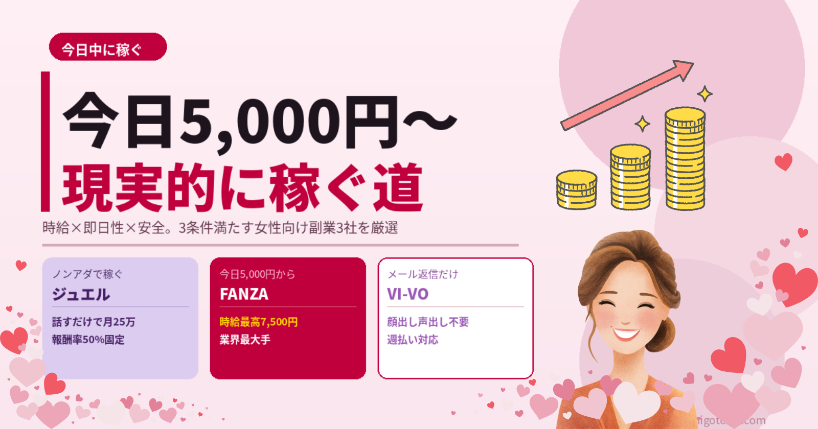 即日稼げる方法女性向け｜時給×即日性×安全性で選ぶ厳選3社【2026年最新】