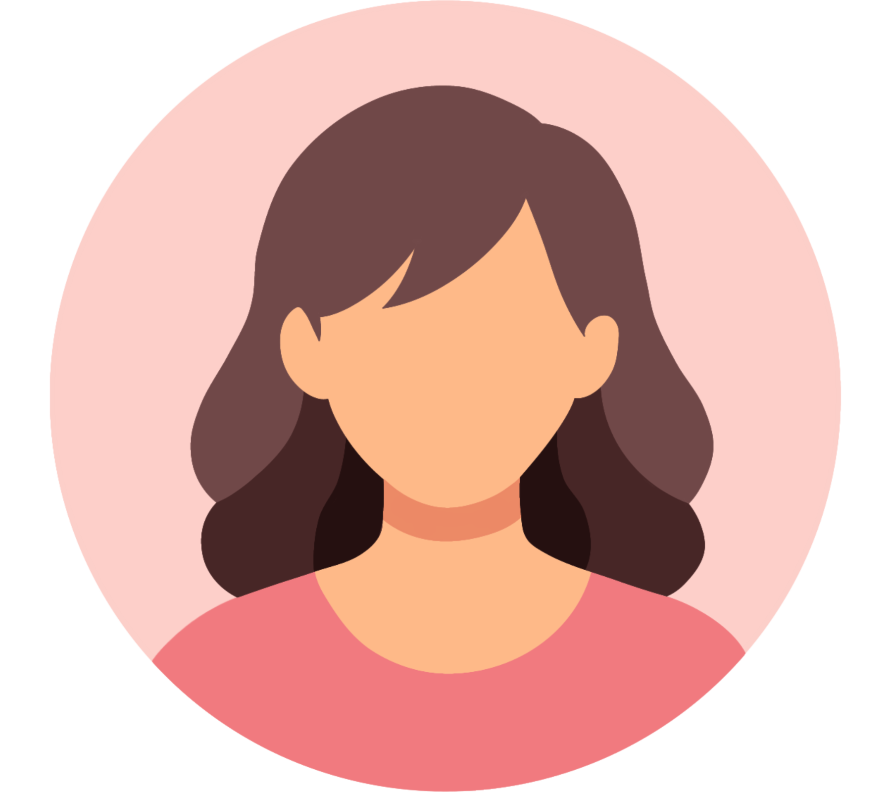 女性の顔アイコン